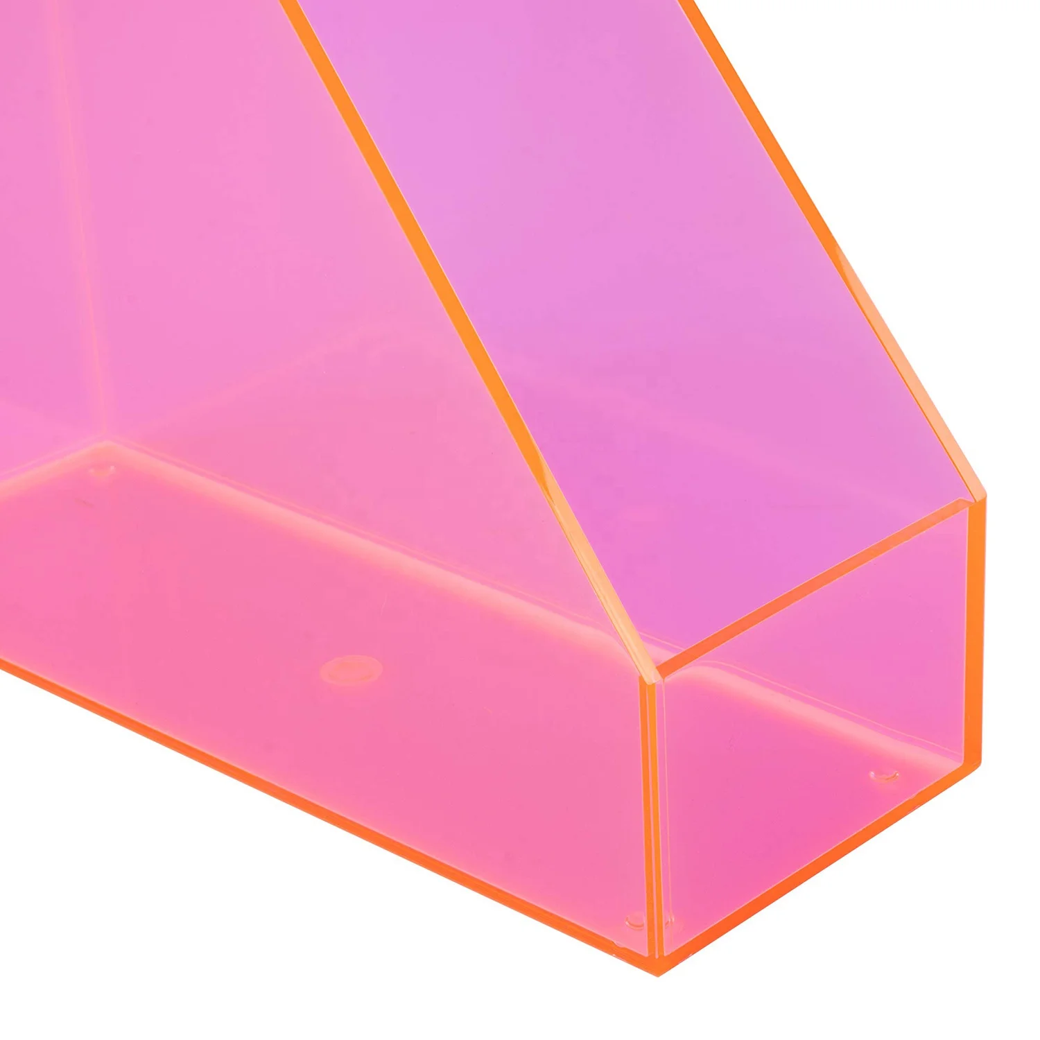 Acrylic iridescent magazine holder