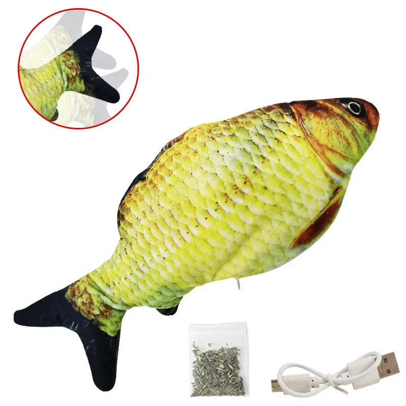 usb electric moving flippity catnip fish cat toy electric simulation Interactive fish toy for cat