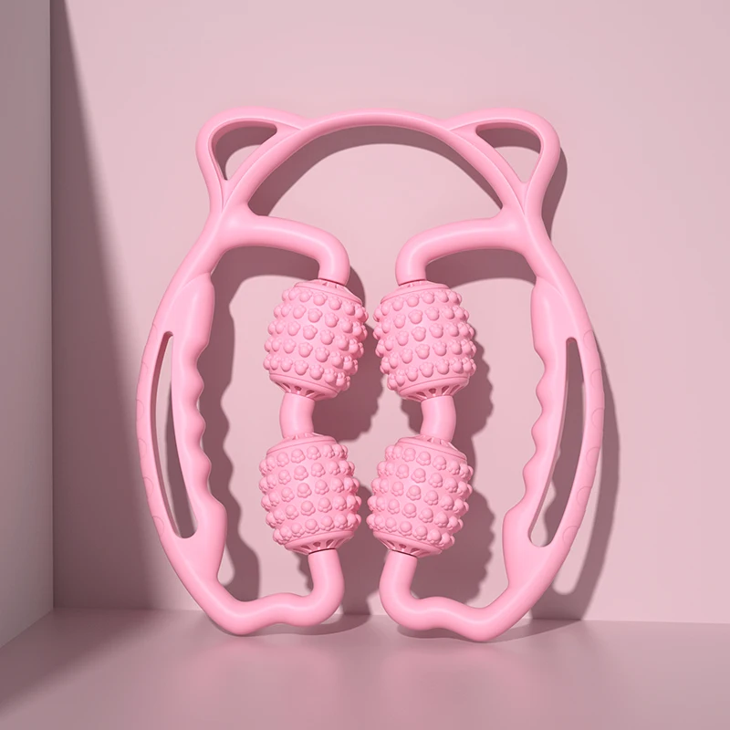 Totoro shape Durable plastic Leg Neck Hand Relaxation Body Head Waist 4-Wheel Massage Roller