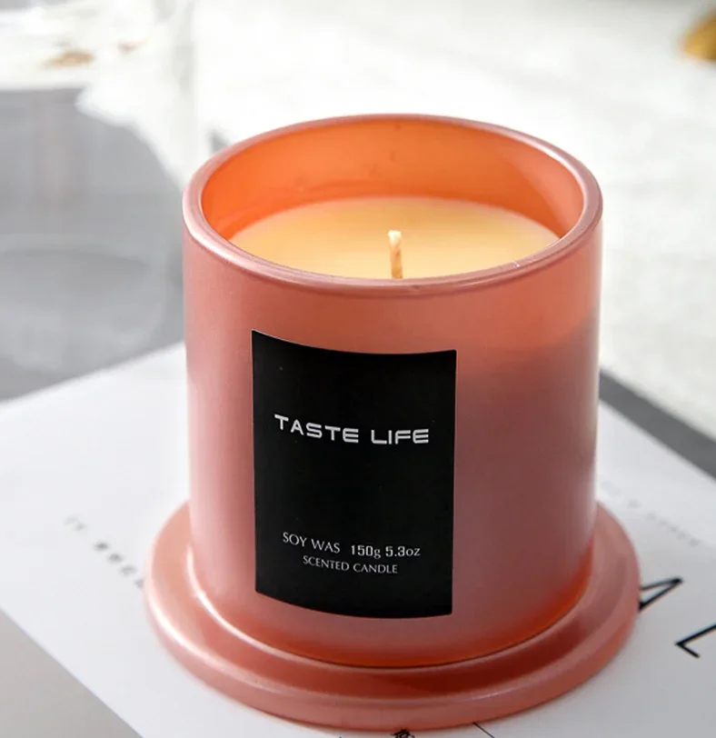 Custom Golden Bell Jar Candle Customizable Essential Oil Scented Candle Logo Soy Incense Smokeless Candles