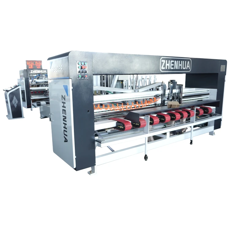 ZHENHUA-QZD упаковочная гофрированная картонная коробка складная склеивающая Автоматическая машина для изготовления коробок