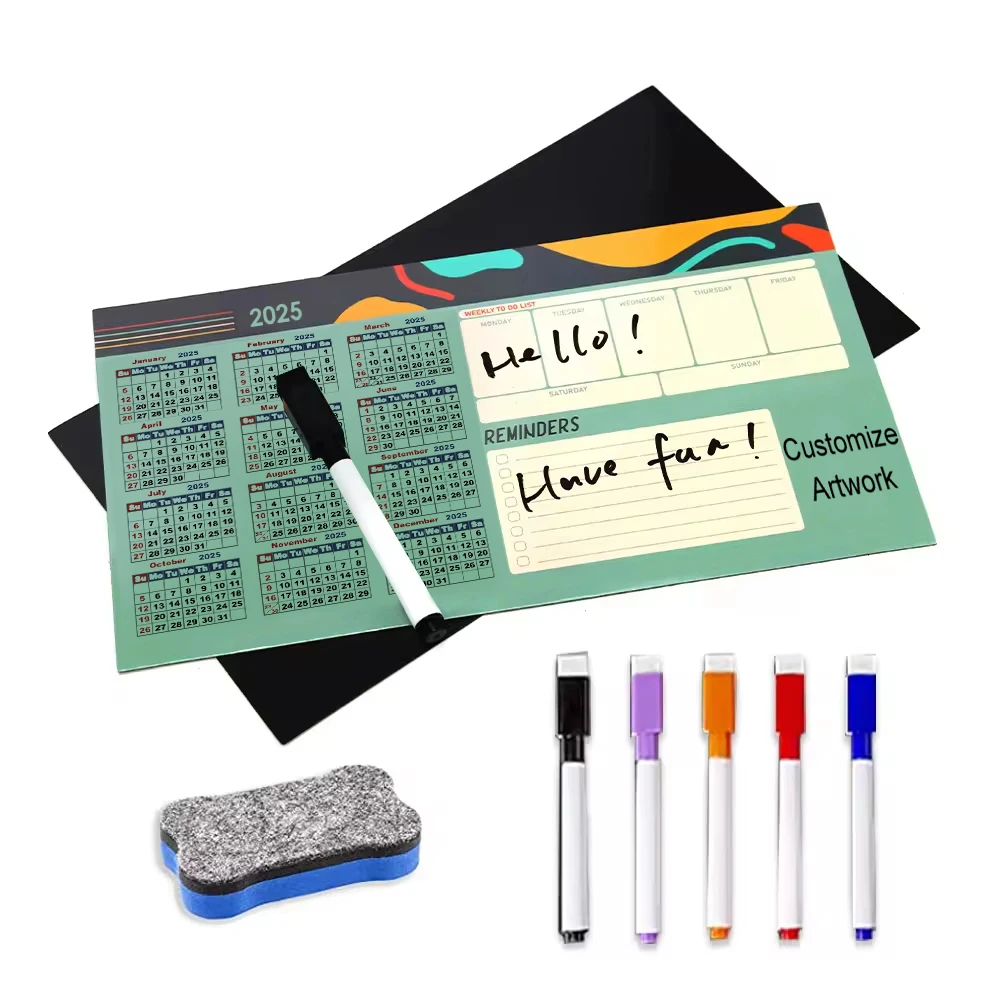 Reusable Personalized Magnetic Ref Calendar Custom Calender 2025 With Magnetic For Refrigerator