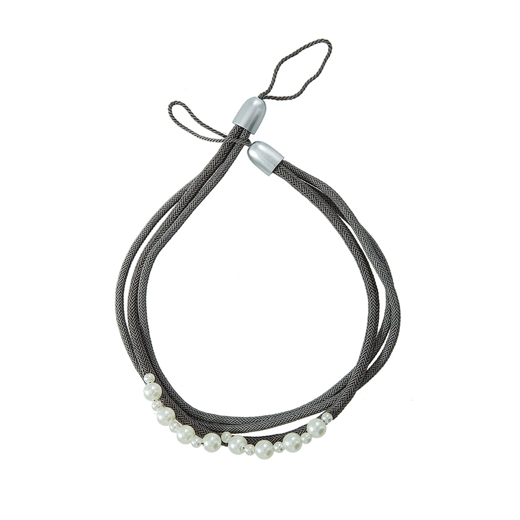 Curtain rope set with frappe pendant Curtain Tie Back with Pearl Easy Installation