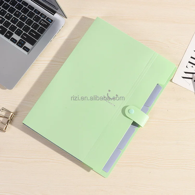 Amazon Best Seller A4 Colorful 5 pockets Tabbed Classification Expanding File Folder Organizer