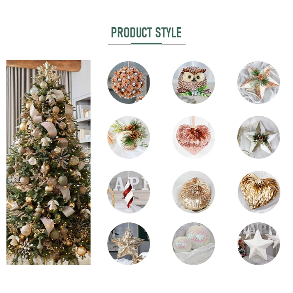 Environmentally friendly and harmless pentagram Christmas tree pendant made of PET material