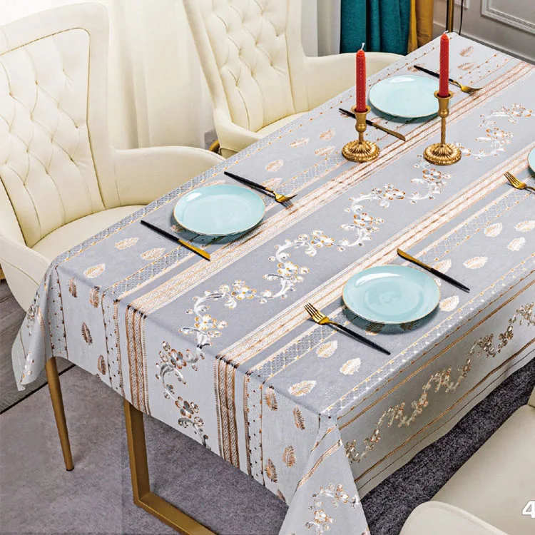 Vinyl Oilcloth Tablecloth Pvc Waterproof Plastic Wipeable Spillproof Peva Tablecloth For Spring Outdoor Camping Picnic