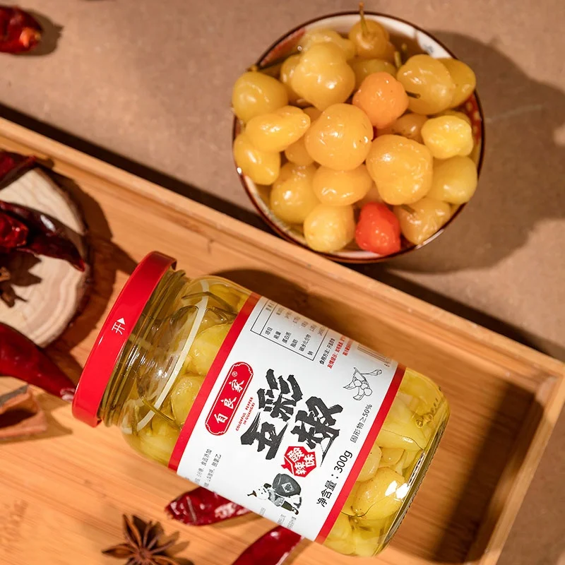 Guangxi colorful pickled pepper soy sauce chili hot and sour bell pepper appetizers