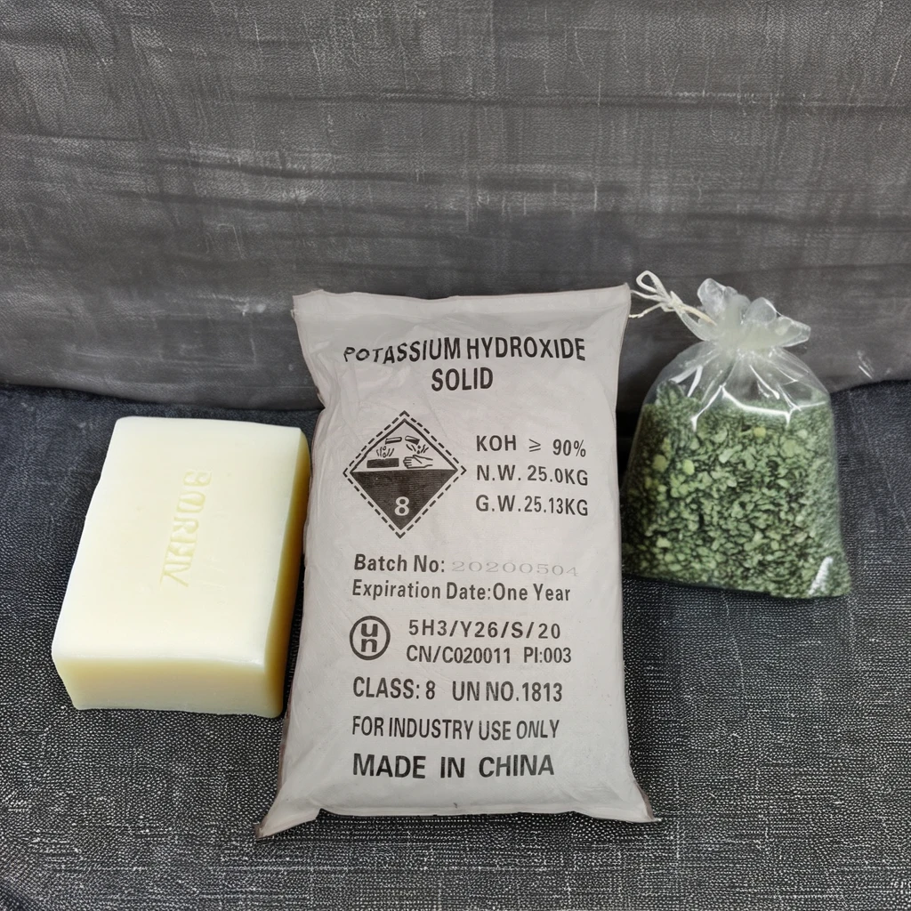 Industrial Grade Potassium Hydroxide 90% Flakes KOH with Sodium Carbonate