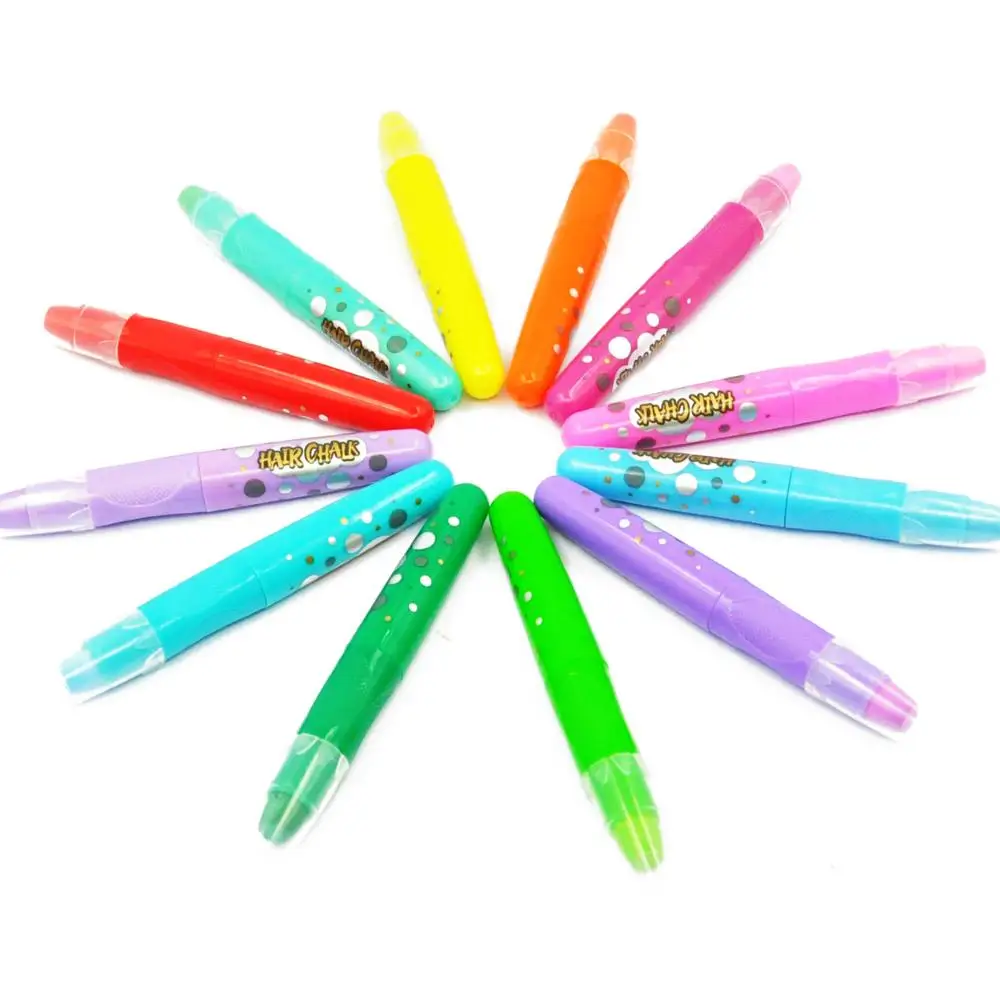 OEM brand high quality jumbo size water based 3 normal colors party use hair chalk for hair coloring cosmetic level