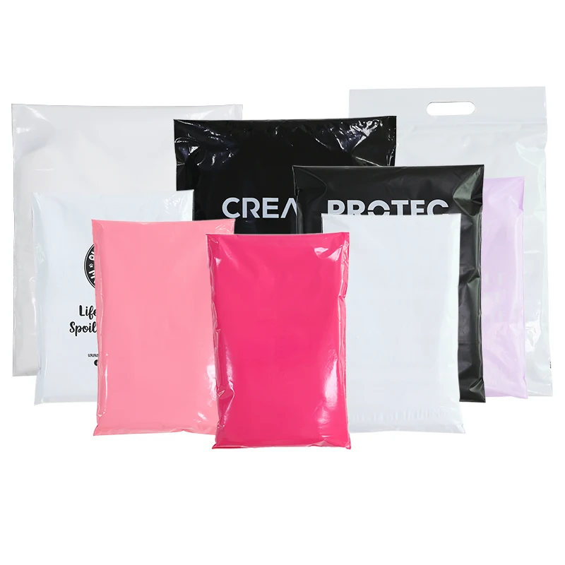 Custom LOGO Printed compostable recycle poly mailer self adhesive express shipping bags mailing polymailer clothing courier bag
