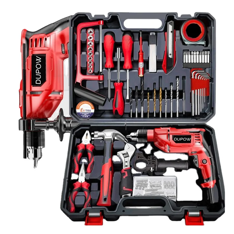 DUPOW 13mm   Tool Set  710W   Corded Drill with Metal Chuck