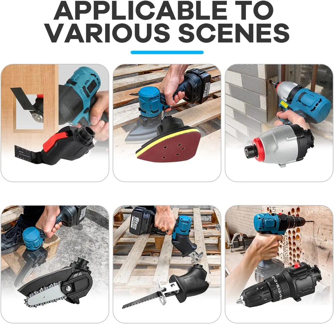 High quality Multi-function chainsaw cordless drill wrench jigsaw in one Universal treasure power tool Combination set