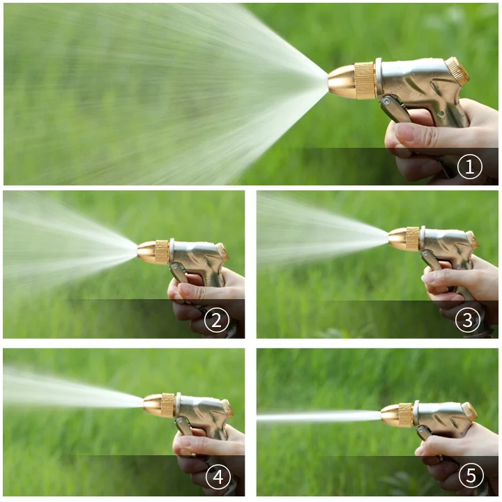 Factory Brass hose nozzle Spray Gun Water Jet Metal Garden Hose Nozzle Spray Car Washing Spray Jetting car wash Nozzle sprayer