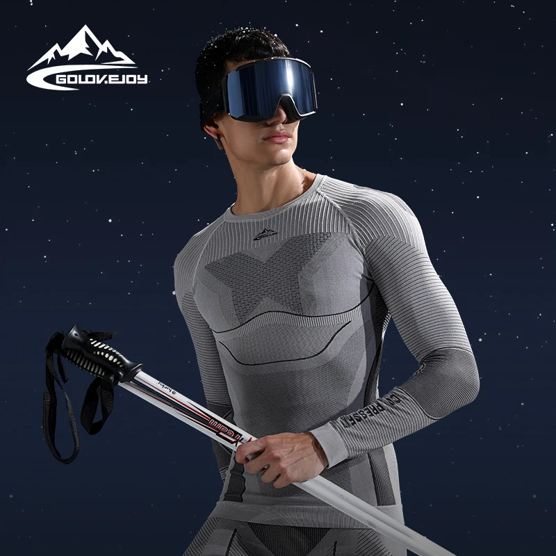 GOLOVEJOY Tights Men Fitness Clothing Quick Dry Compression Gym Fitness Sets Mens Compression Shirts Athletic Clothing For Man