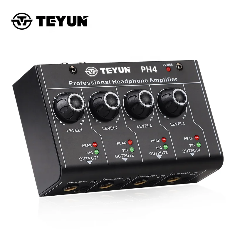 Professional mini Mixer audio 4 channels digital audio mixer console sound card audio interface  APP usb audio interface  PC