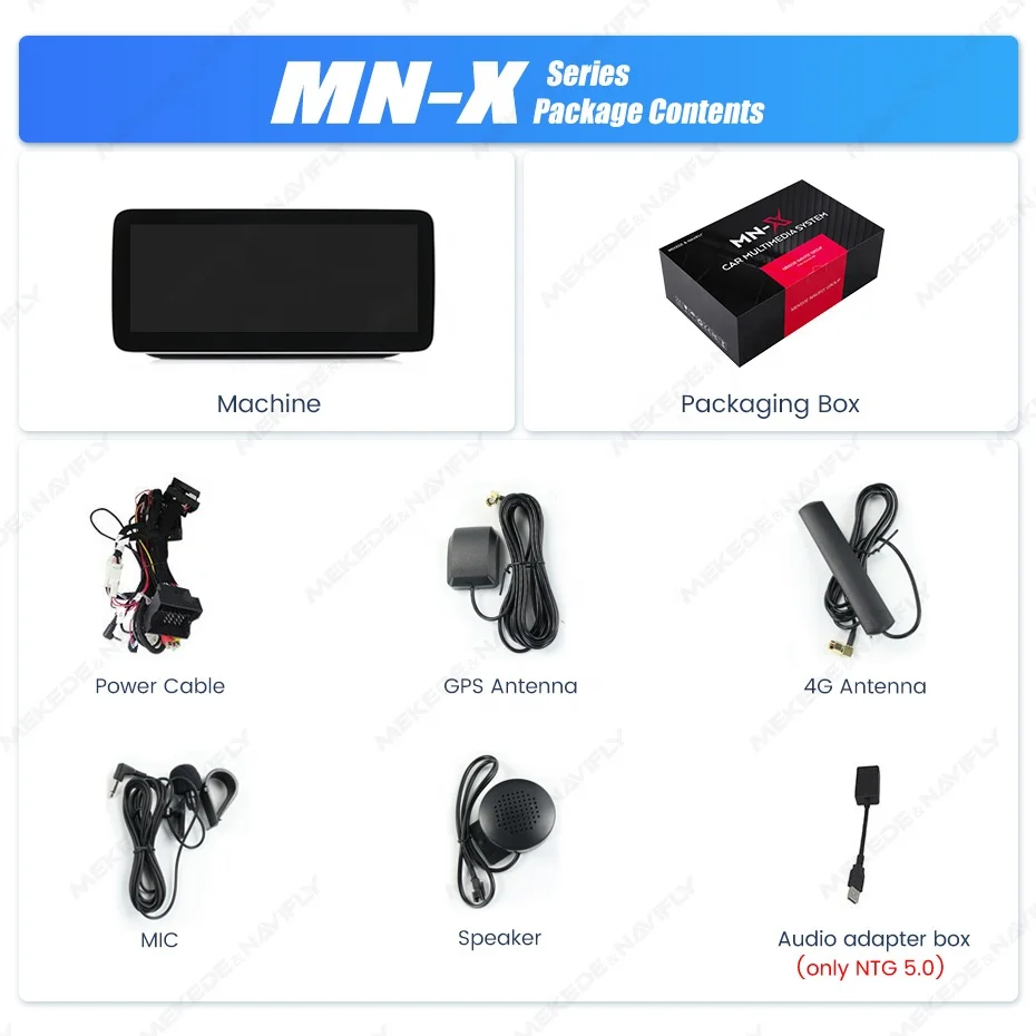 Navifly MN-X 6+128G car radio touch smart screen for Benz B Class w246 NTG 4.0 gps navigation map BT WIFI 4G