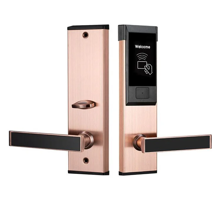 2021 Popular Hotel Room Electronic Automatic Handle Door Lock Key Card Smart Hotel Door Lock