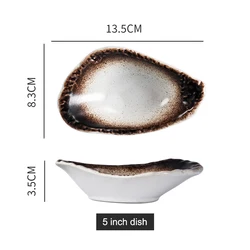 Wholesale 5 Inch Japanese Retro Porcelain Dessert Melon Seed Snack Sushi Plate Dish