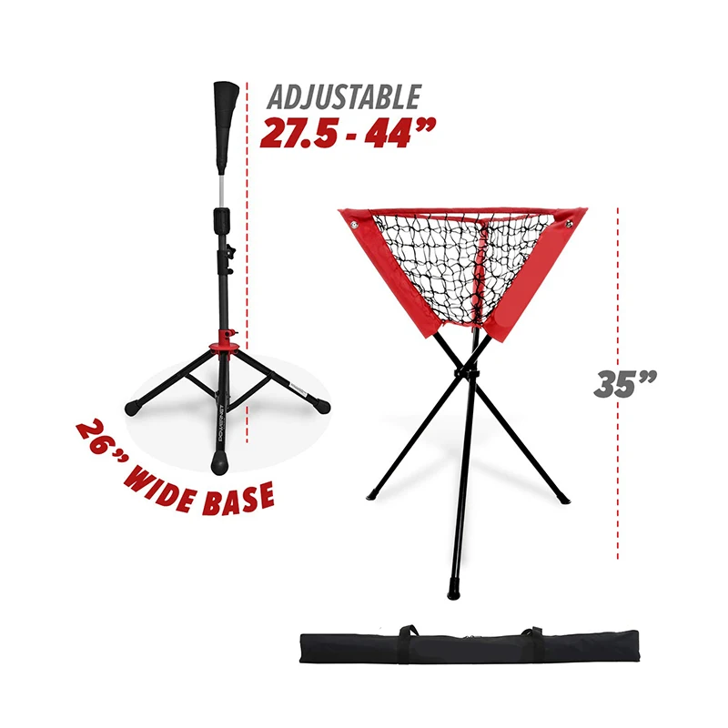 Wholesale high quality red and black baseball batting caddy with cheap price