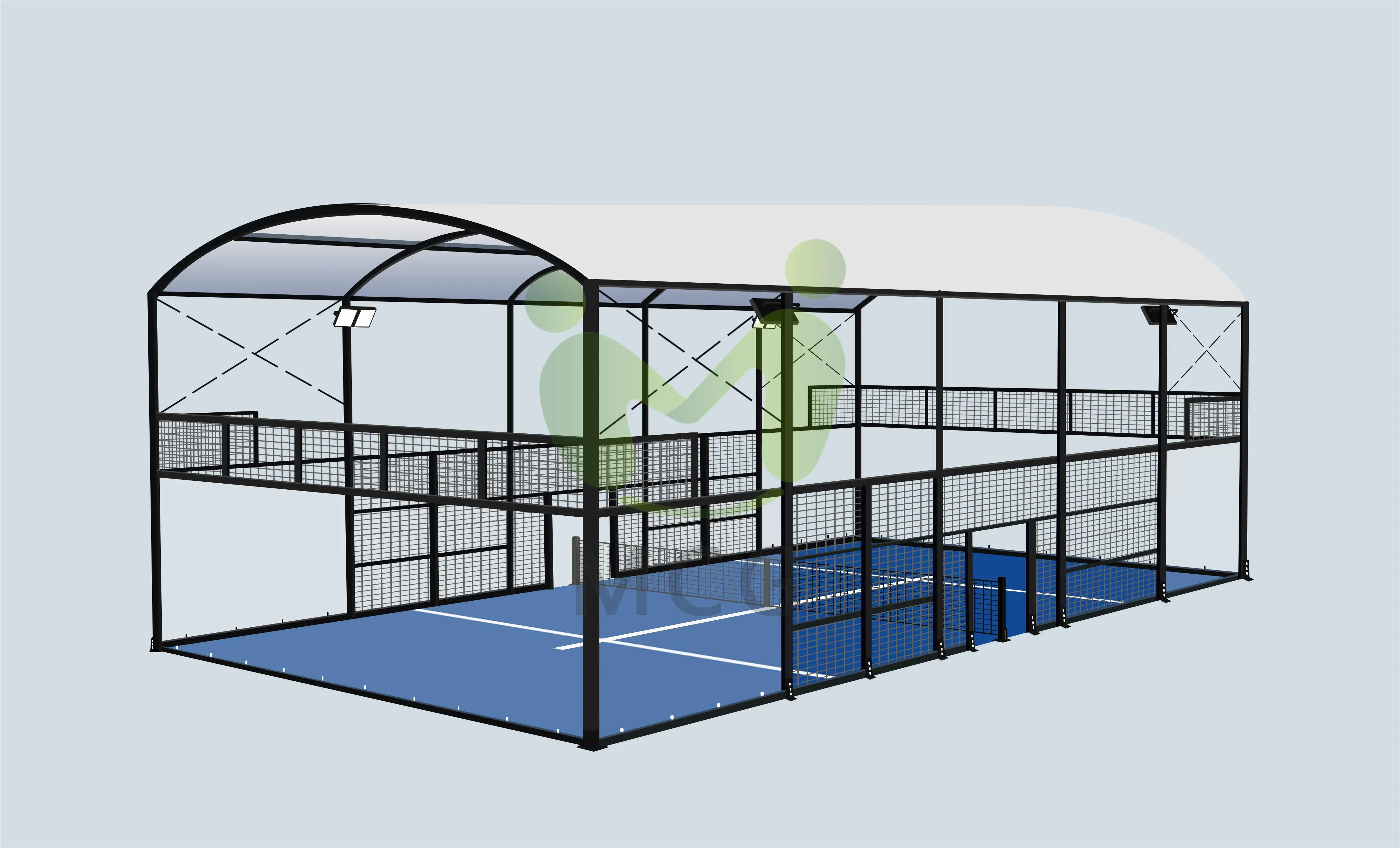 padel court/squash court/pickleball court with roof   high quality customized  padel grass 10 years warranty