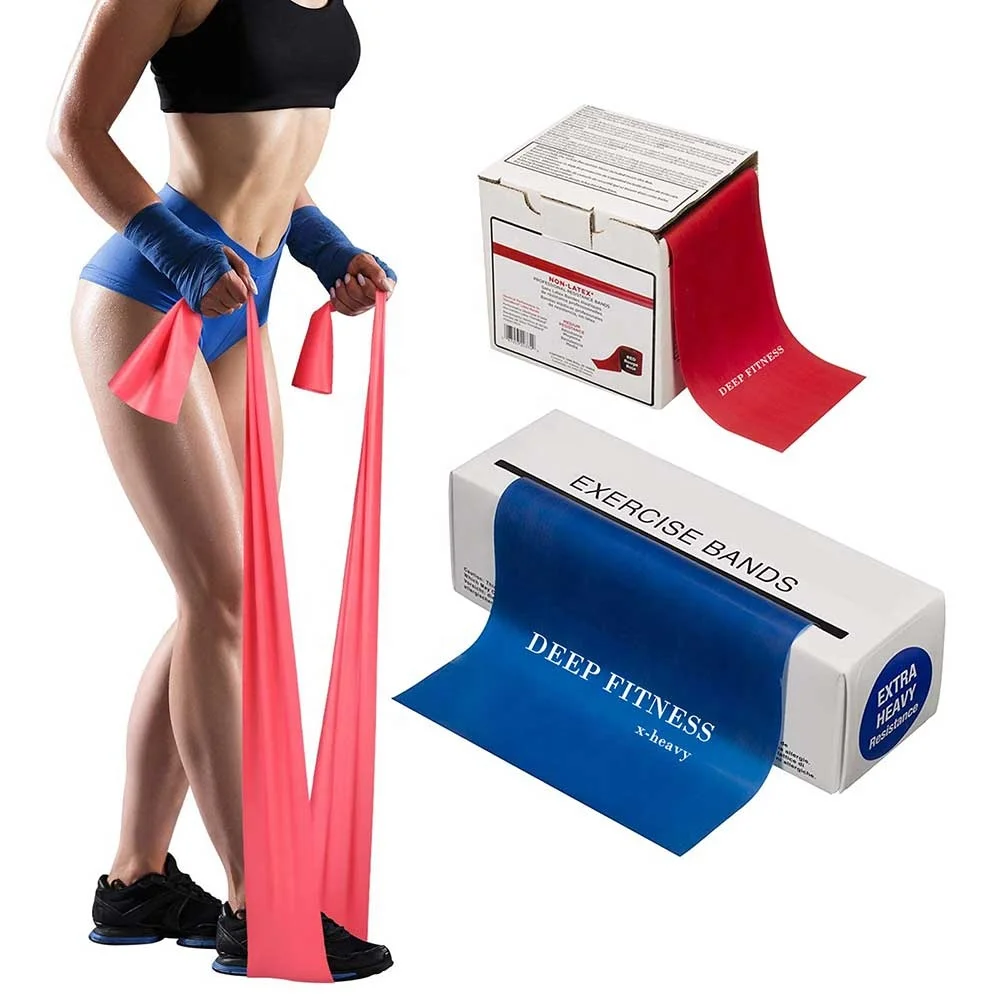 Нелатексные эластичные ленты для йоги с логотипом на заказ, эластичная лента для тренировок, эластичная лента 25, 50 ярдов, эластичная лента, терморулон