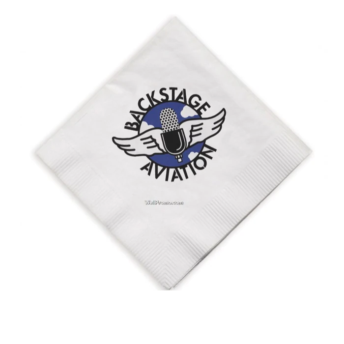 custom printed logo oem design service folded white paper napkin 23x23cm, 25x25cm ,30x30cm