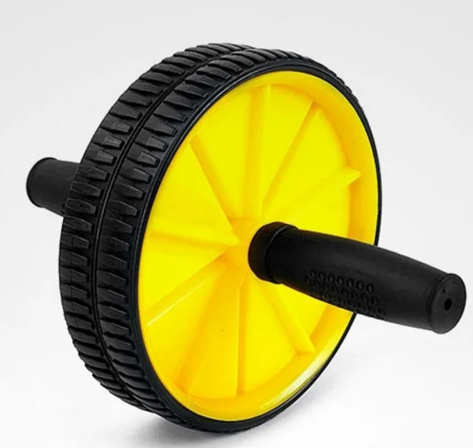 Factory Direct Sale Home Fitness Abdominal Workout Abs Wheel Double Plastic Wheels Ab Roller