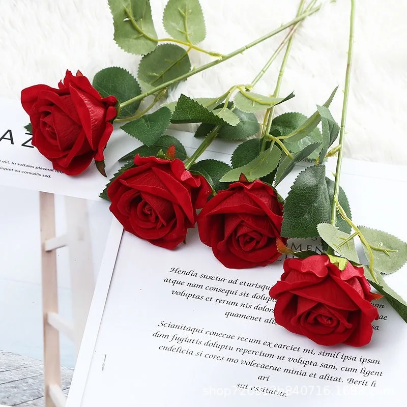 1 Artificial Flowers Rose High Quality Wedding Decor Flower Pattern Boxes For Packaging Roses Bouquet
