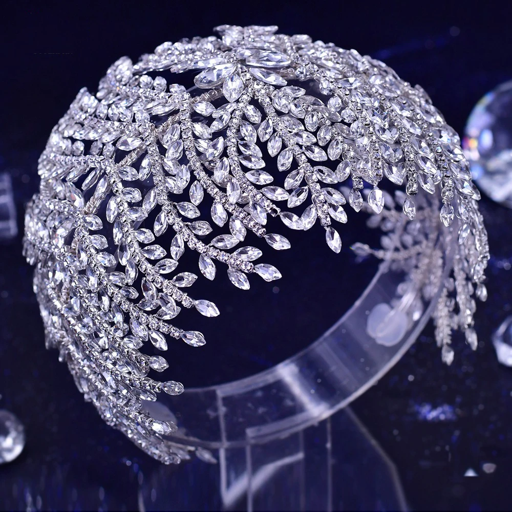 High quality handmade rhinestone bridal headband wedding bridal hair accessories headdress accessories