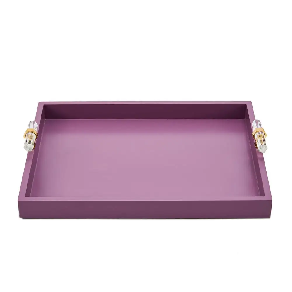 
Home Decor Colorful Large Ottoman Decorative wooden serving tray for Coffee Table and Dressing table 