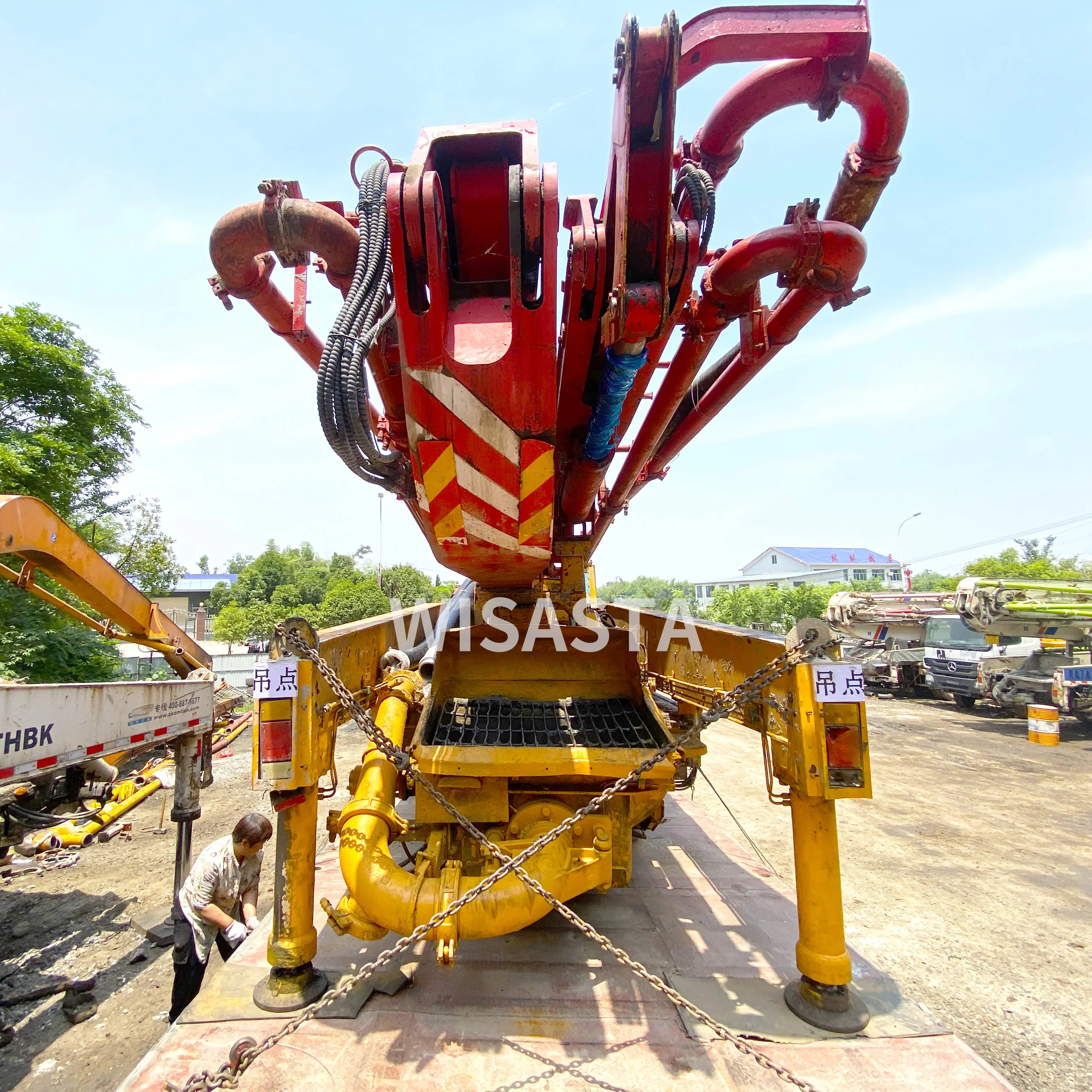 China Brand Cost of 46m Mounted of Small Remote Control Construction Machine SANY XG Used Concrete Pump Without Truck for Sale