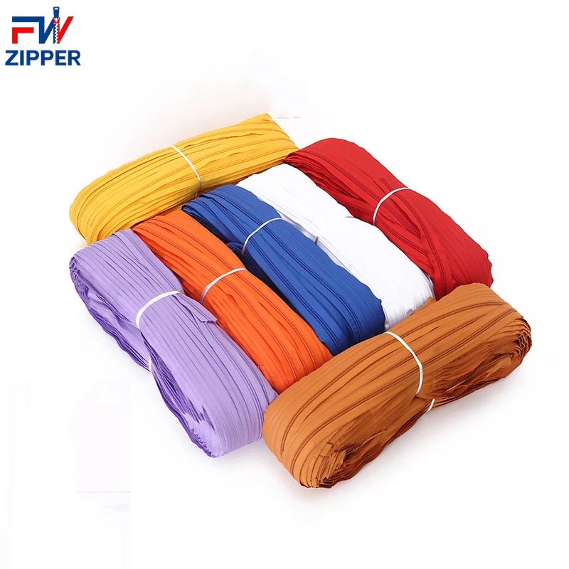 zipper yard day keo ba lo Factory Wholesale 3# 5# 7# 8# 10# Colorful  Laptop Bag Luggage Sleeping Bags  Nylon Zipper Rolls
