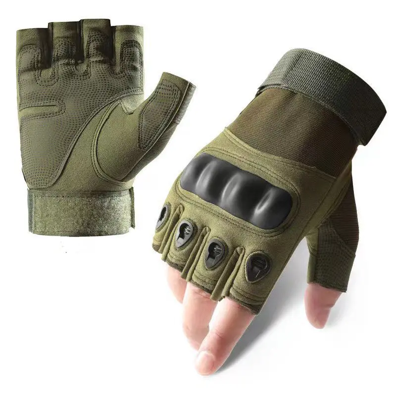 Fingerless Breathable Knuckle Protective glove Men Sports Shooting Hunting Motorcycling Outdoor Tactical gloves