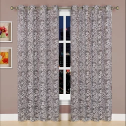 OWENIE Sheer Fabric Voile Grommet Window Curtain Suitable for Living Room/Bedroom Geometric Zigzag Gauze Curtain