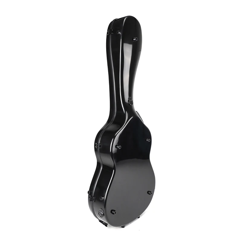 SUN-C BK Rm Wholesale Bright Black Fiber Guitar Case Fiberglass Classical 39 Inch Hard Case Acoustic custom Guitar Case bag