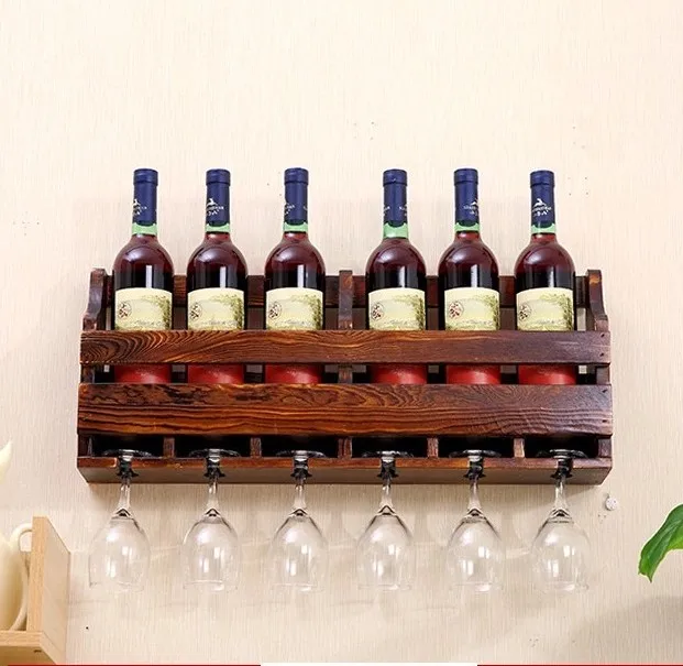 High-grade handmade wooden wine rack for use on walls