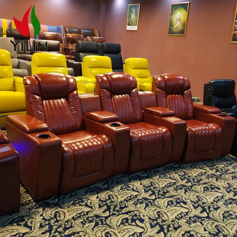 R647 house furnitures modern curve club VIP recliner sofa smart reclining movie seats