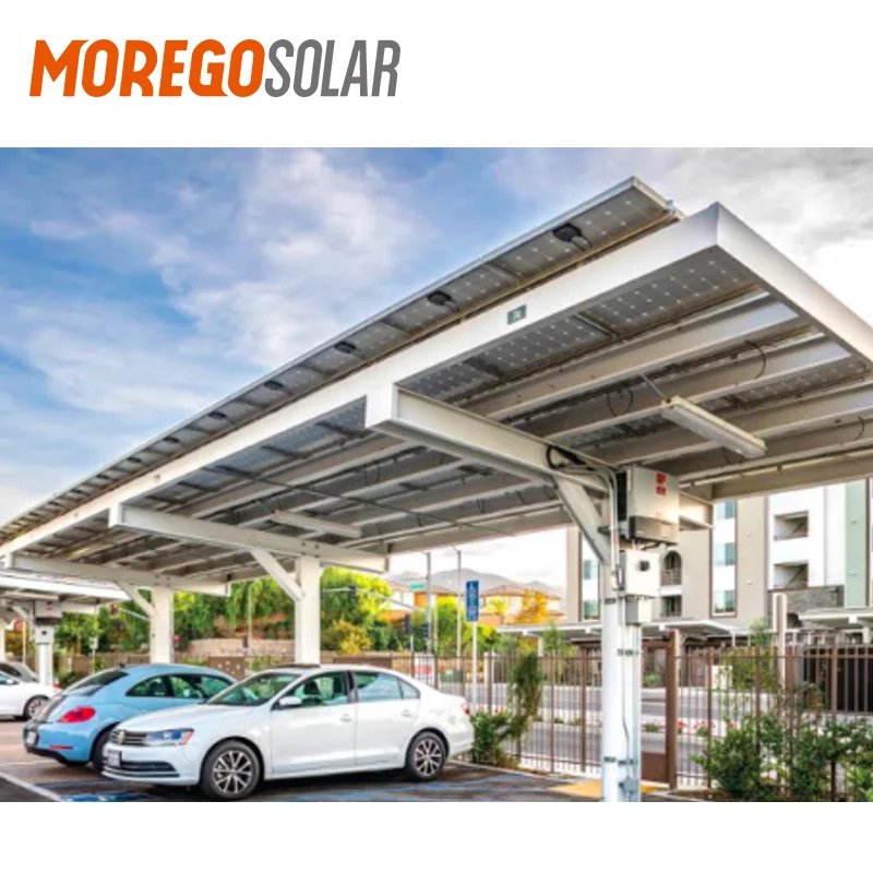 Home attached carport pv Mounting Structure Waterproof solar carport FOR 1000KW solar system