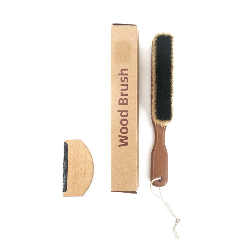 Wood Fabric Sweater Shaver Lint Remover Comb and Brush Combo Pack for Care Clothes ,Set of 2