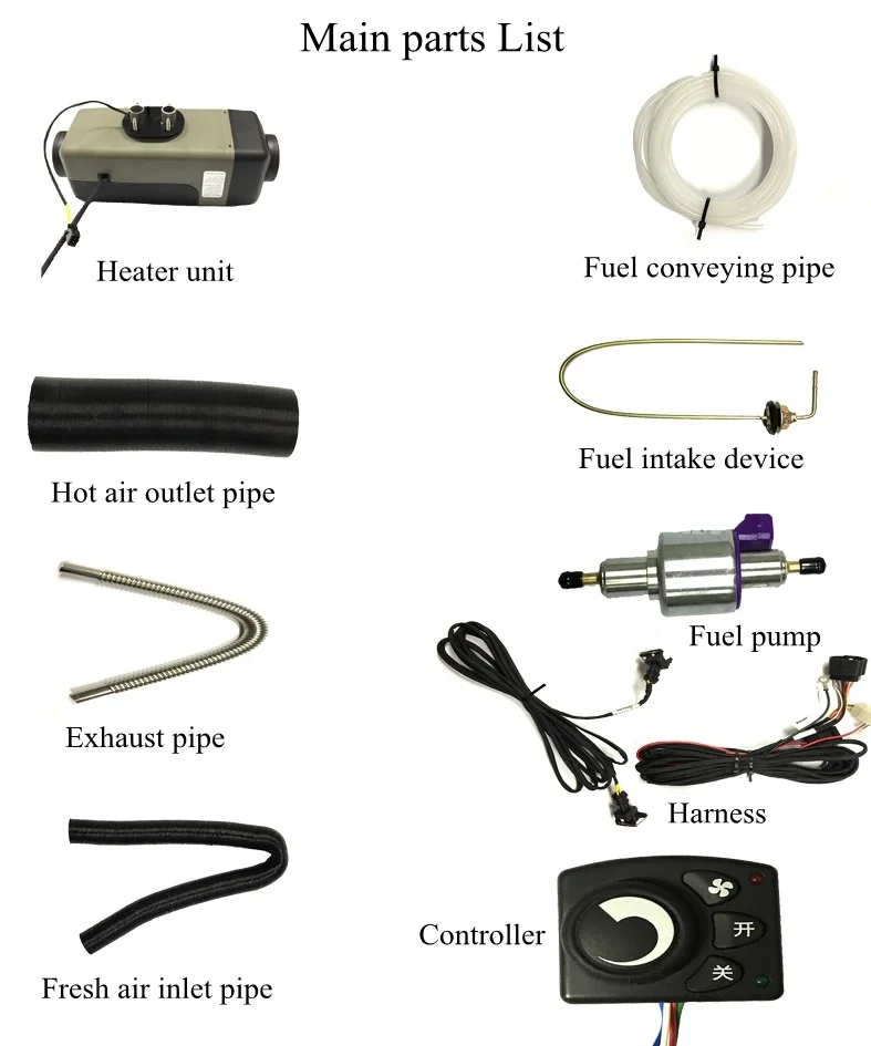 3KW 12v Air Diesel Heater Similar to Webasto with the mini-controller