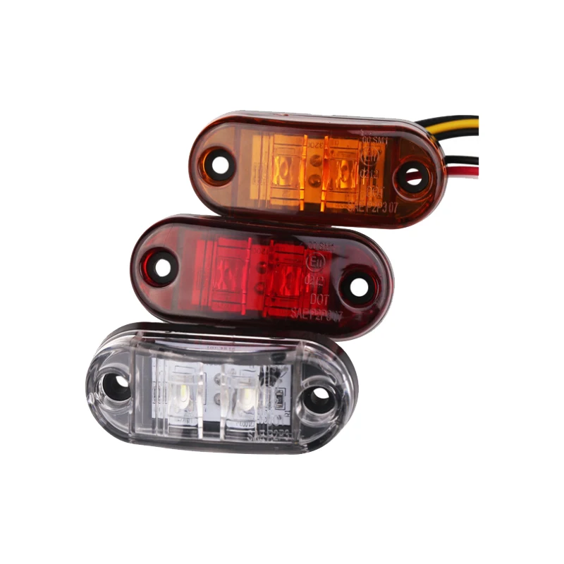 12/24V green yellow led side marker lights for trucks side clearance marker lamp 12V Red White for Trailer