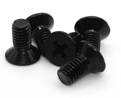 Factory Wholesale DIN965 phillips flat head black zinc Plated machine Screw Cross flat head machine Screws