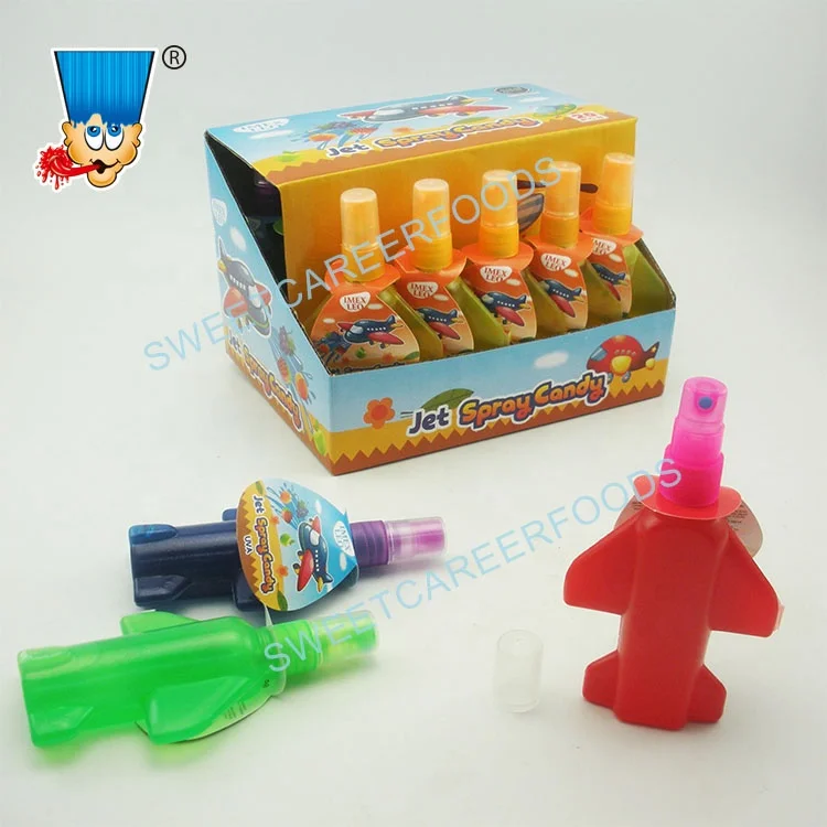 Fruit Flavors Jet Plane Liquid Sour Spray Candy Sweets