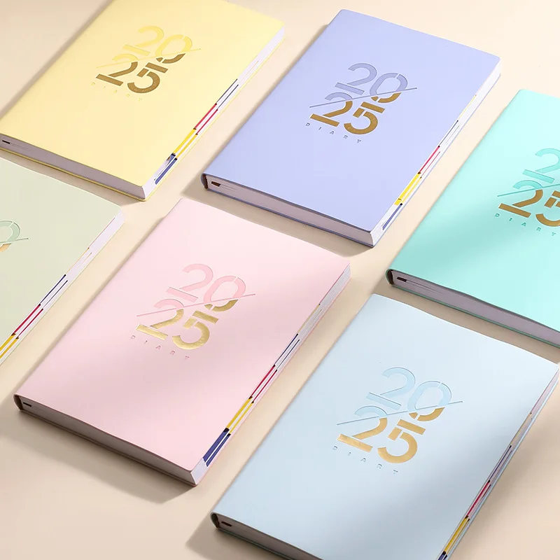 2025 Calendar Notebook Custom Logo Schedule and Time Efficiency Manual Weekly Plan Ledger for Optimal Time Management