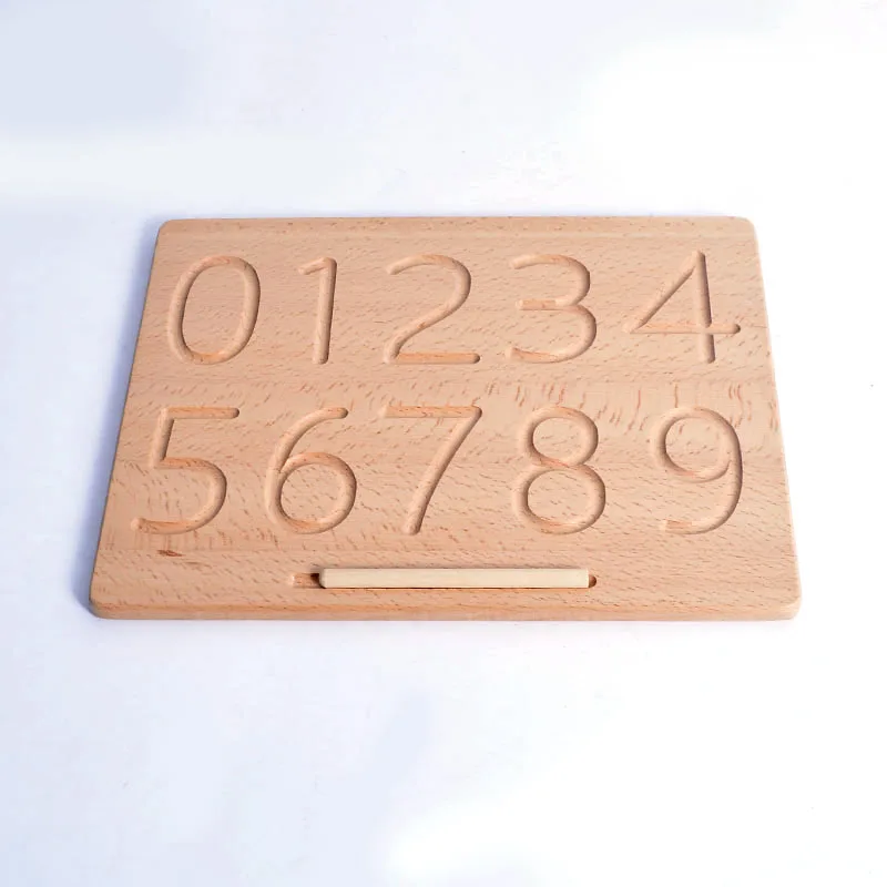 Montessori Wooden Alphabet Numbers Letter Tracing Board 2 Double Sided Boards for Toddlers and Preschool