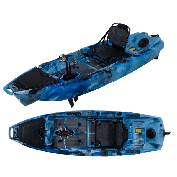 LSF Modular  Single 1 Person Plastic Pedal Drive Fishing Kayak  Boat  2 or 3 Sections   piece  Detachable electric accessory