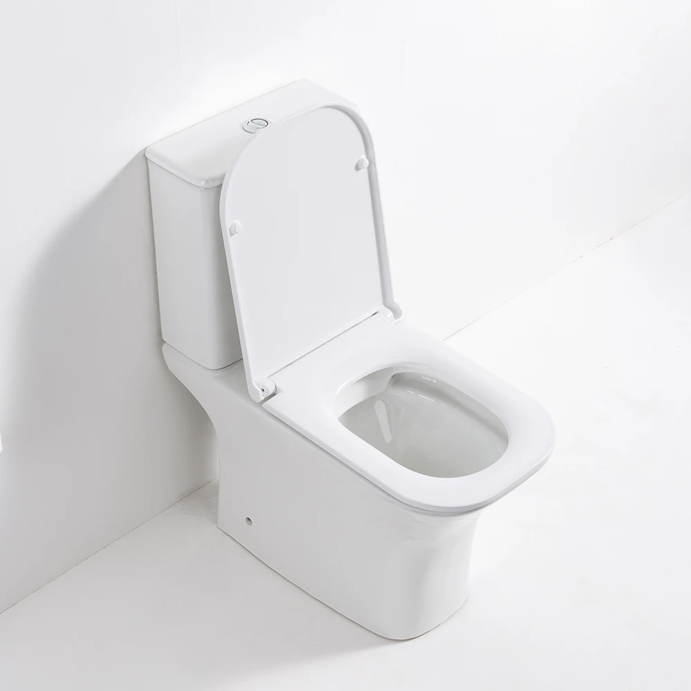 American bathroom floor mounted ceramic water closet white color toilets sanitary ware wash down two piece toilet set