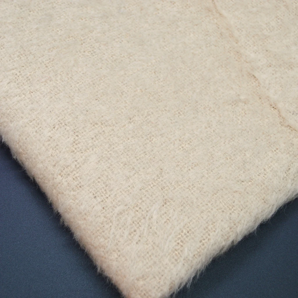 Ready to ship  62% alpaca 27% wool 830 g/m woolen boucle fabric for winter