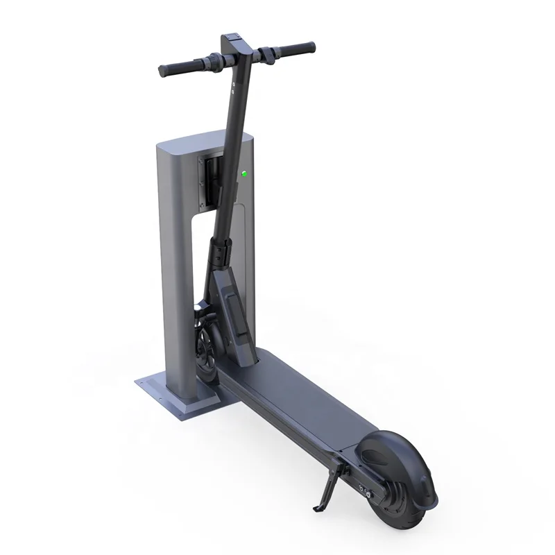 GPS Shared Scooter App Kick Floor-mounted Charging Docking Station Electric Fleet Management Scan to