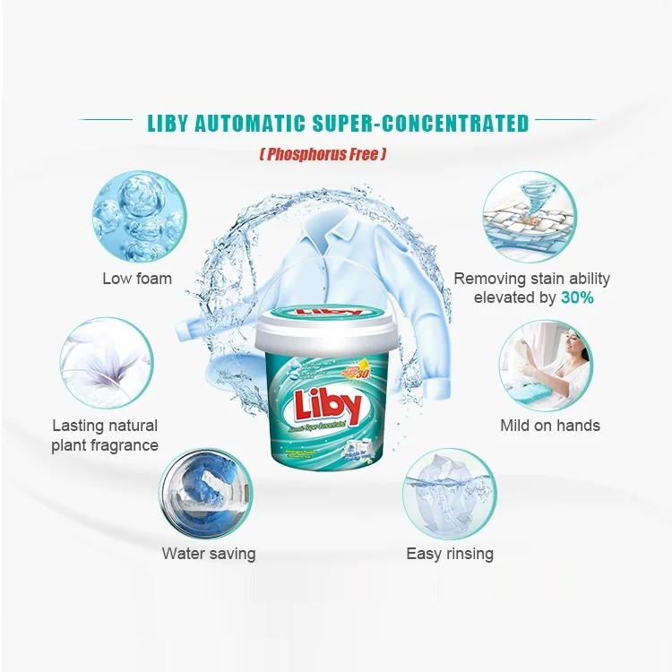 Liby enzymatic detergent Concentrate Machine wash Phosphorus free bulk powder detergent